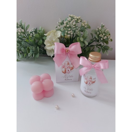 HDM2132 CANDLE AND GLASS BOTTLE