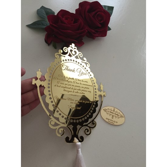 Gold Ayna Menü Kartı HD11K