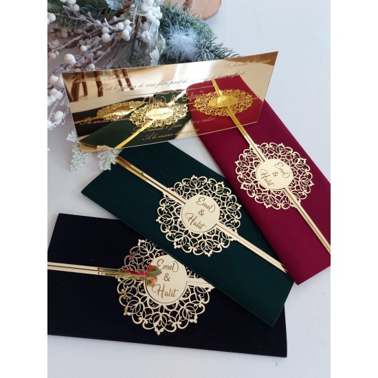 Aynalı Düğün Davetiyesi HD02DV