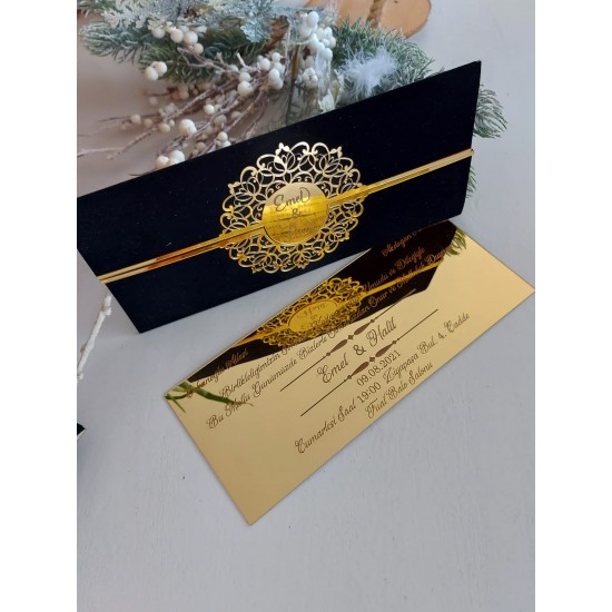 Aynalı Düğün Davetiyesi HD02DV