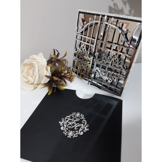 Aynalı Düğün Davetiyesi HD05DVدعوة الاكريليك