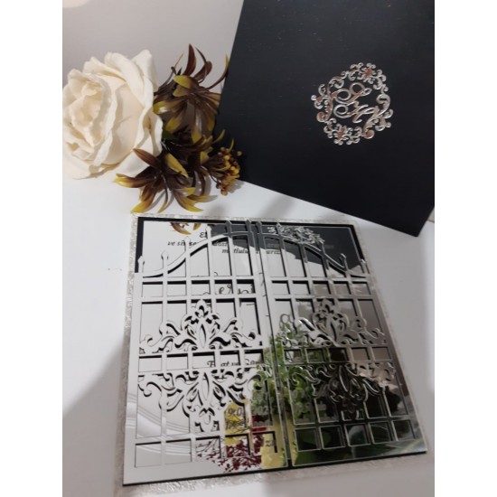 Aynalı Düğün Davetiyesi HD05DVدعوة الاكريليك