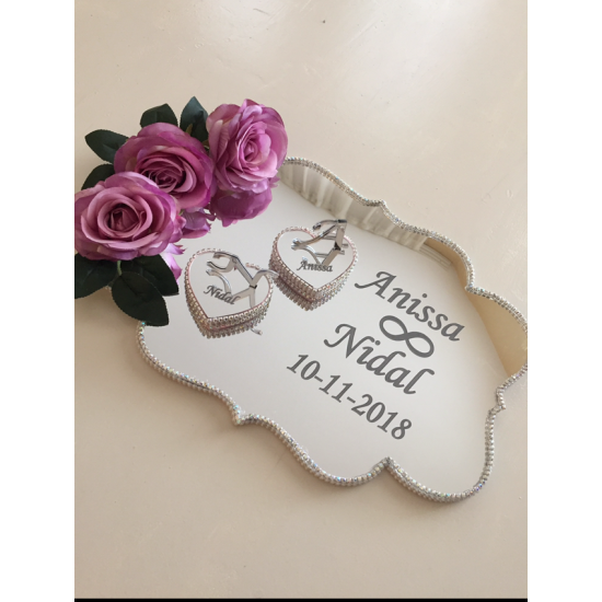 Gümüş Ayna Yüzük Tepsisi HD17K