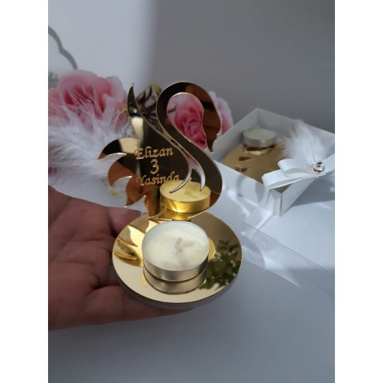 HDM9 swan themed candle holder